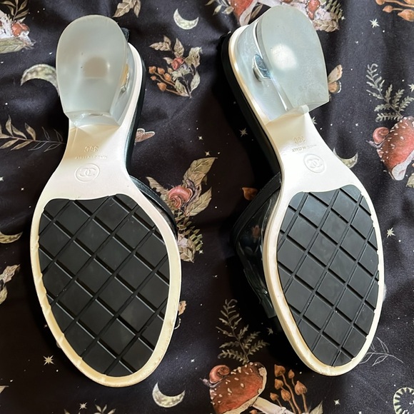 Chanel PVC CHANEL LOGO SS2019 slide slipper sandals size 36 6 AUTHENTIC - Picture 7 of 13